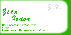 zita hodor business card